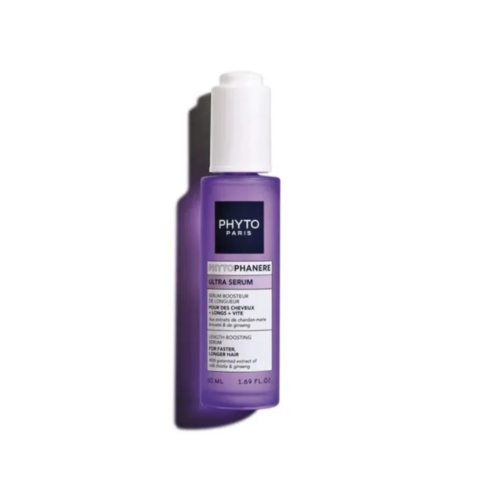 Phyto Phytophanere Siero Booster di Lunghezza per Tutti i Tipi di Capelli per Capelli Più Lunghi Più Velocemente, 50ml