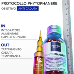 Phyto Phytophanere - Trattamento in fiale per la caduta temporanea dei capelli, 12 fiale da 5 ml