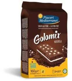 Piaceri Mediterranei Golomix Merenda al Cacao Senza Glutine, 4 x 40g
