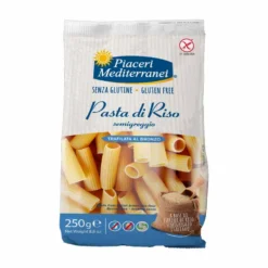 Piaceri Mediterranei Pasta di Riso Semigreggio - Rigatoni Senza Glutine, 250g