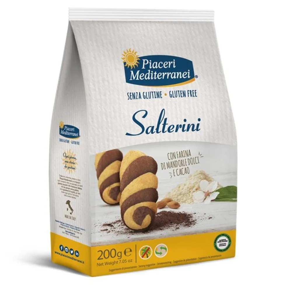 Piaceri Mediterranei Salterini Biscotti con Cacao Senza Glutine, 200g