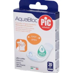 Pic Aquabloc - Cerotto impermeabile ultrasottile, 20 cerotti medi
