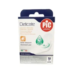 Pic Delicate - Cerotti antibatterici per la protezione delle ferite, 10 pezzi da 40x86 mm