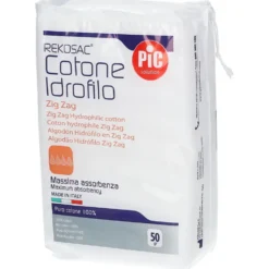 Pic Rekosac - Cotone idrofilo zig zag per la medicazione e la pulizia, 50 g