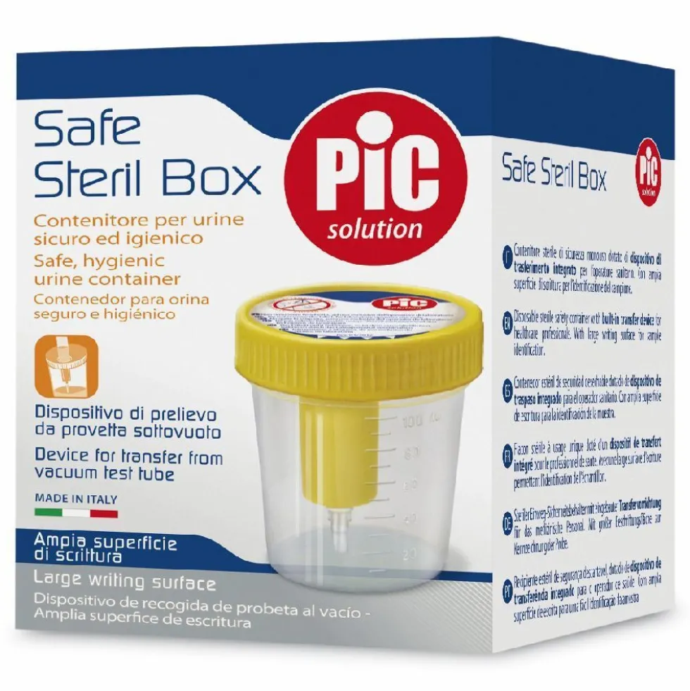 Pic Safe Steril Box - Contenitore per la raccolta dell'urina, 100ml