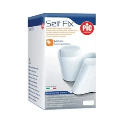 Pic Self Fix - Benda elastica autoaderente per il fissaggio e il supporto, 1 pezzo da 6 cm x 20 m