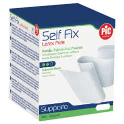 Pic Self Fix - Latex free Benda elastica autofissante senza lattice per medicazioni 4 m x 4 cm, 1 pezzo