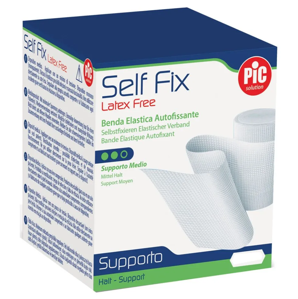 Pic Self Fix - Latex free Benda elastica autofissante senza lattice per medicazioni 4 m x 4 cm, 1 pezzo