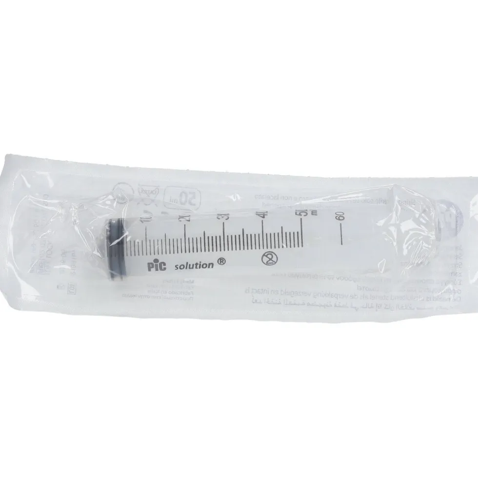 Pic Siringa indolor Artsana Luer Lock - Siringa sterile senza ago per infusioni, 1 pz 50 ml