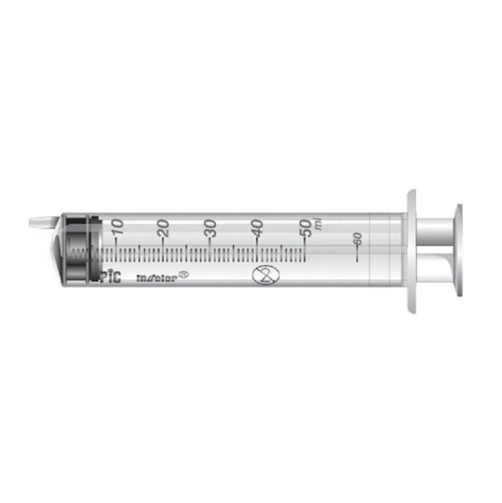 Pic Siringa senza ago cono eccentrico - Siringa sterile monouso per infusioni, 1 pezzo da 50 ml