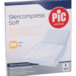 Pic Stericompress Soft - Compresse in TNT sterili 10x10 cm, 6 compresse