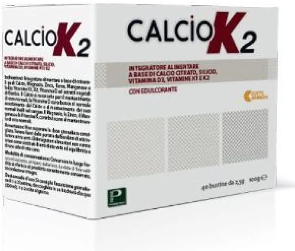 Piemme Pharmatech Calciok2 - Integratore per il mantenimento delle ossa, Calciok2 40 bustine