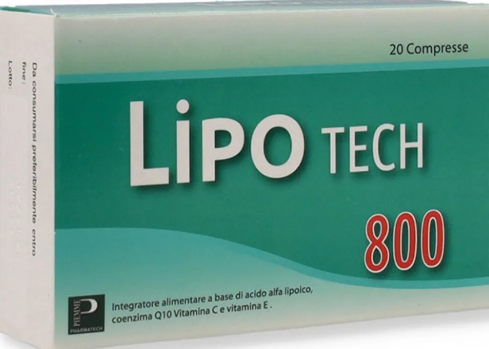 Piemme Pharmatech Integratore Lipotech 800 - Formula antiossidante per le cellule, 20 compresse