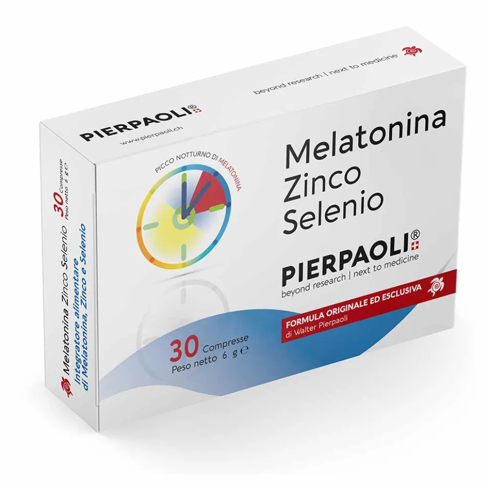 Pierpaoli Melatonina Zinco Selenio Integratore Alimentare, 30 compresse