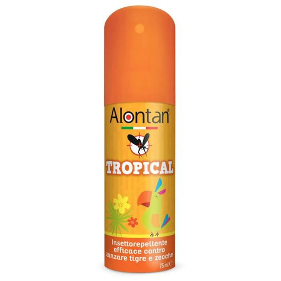 Pietrasanta Pharma Alontan Tropical - Spray insettorepellente contro le zanzare e le zecche, 75 ml