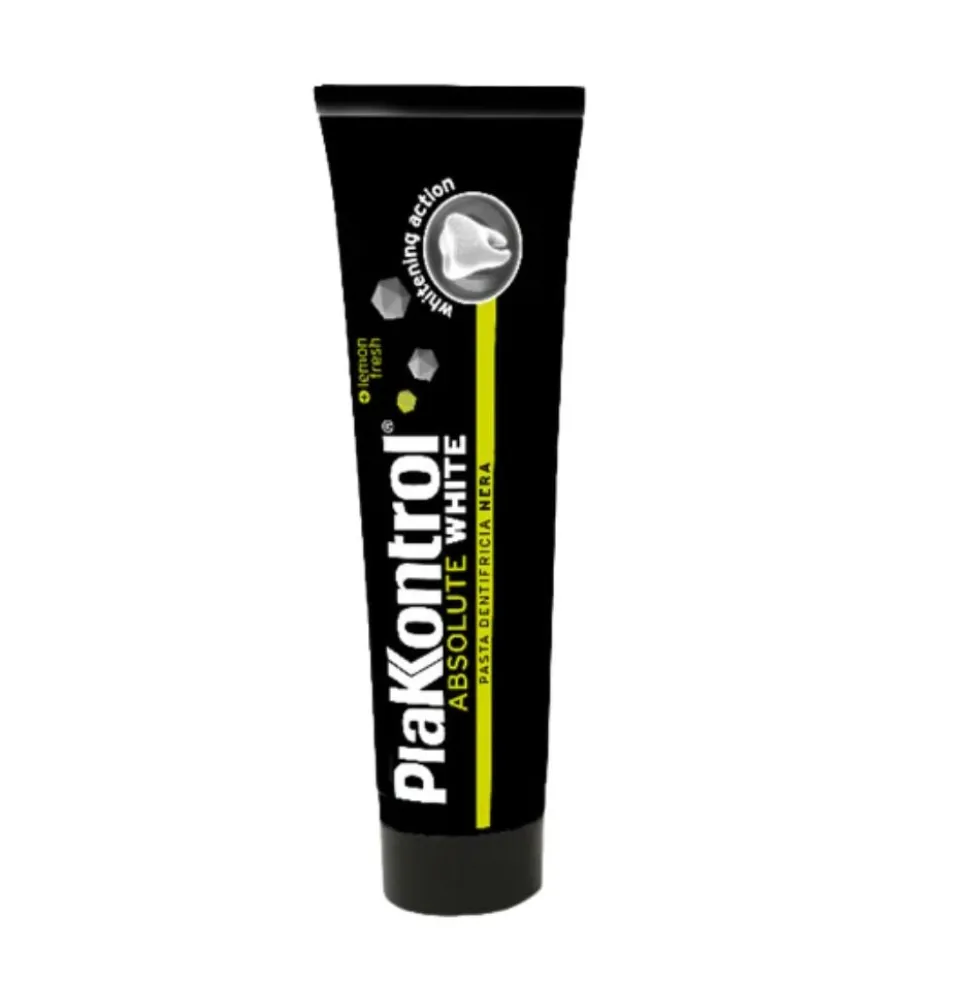 Plakkontrol Absolute White Dentifricio nero Sbiancante, 20ml