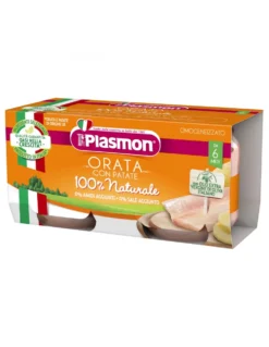 Plasmon Omogeneizzato orata - Alimento per l'infanzia dal 6° mese, omogeneizzato orata 80 g x 2