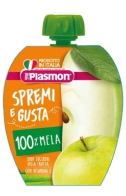 Plasmon Spremi e gusta - Purea di mela alimento per l'infanzia dal 6° mese, 100 ml