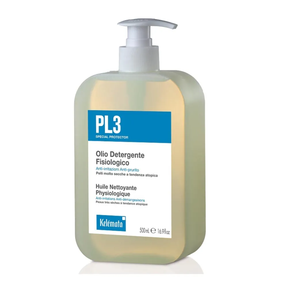 PL3 Olio Detergente Fisiologico Anti-Irritazioni Anti-Prurito, 500ml