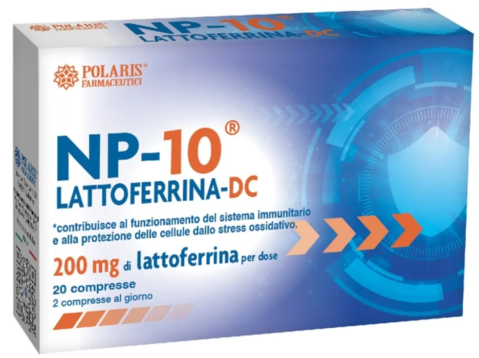 Polaris Farmaceutici Np 10 Lattoferrina Dc - Integratore per il sistema immunitario, 20 compresse