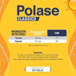 Polase Classico Arancia - Integratore di potassio e magnesio per la stanchezza, 24 bustine