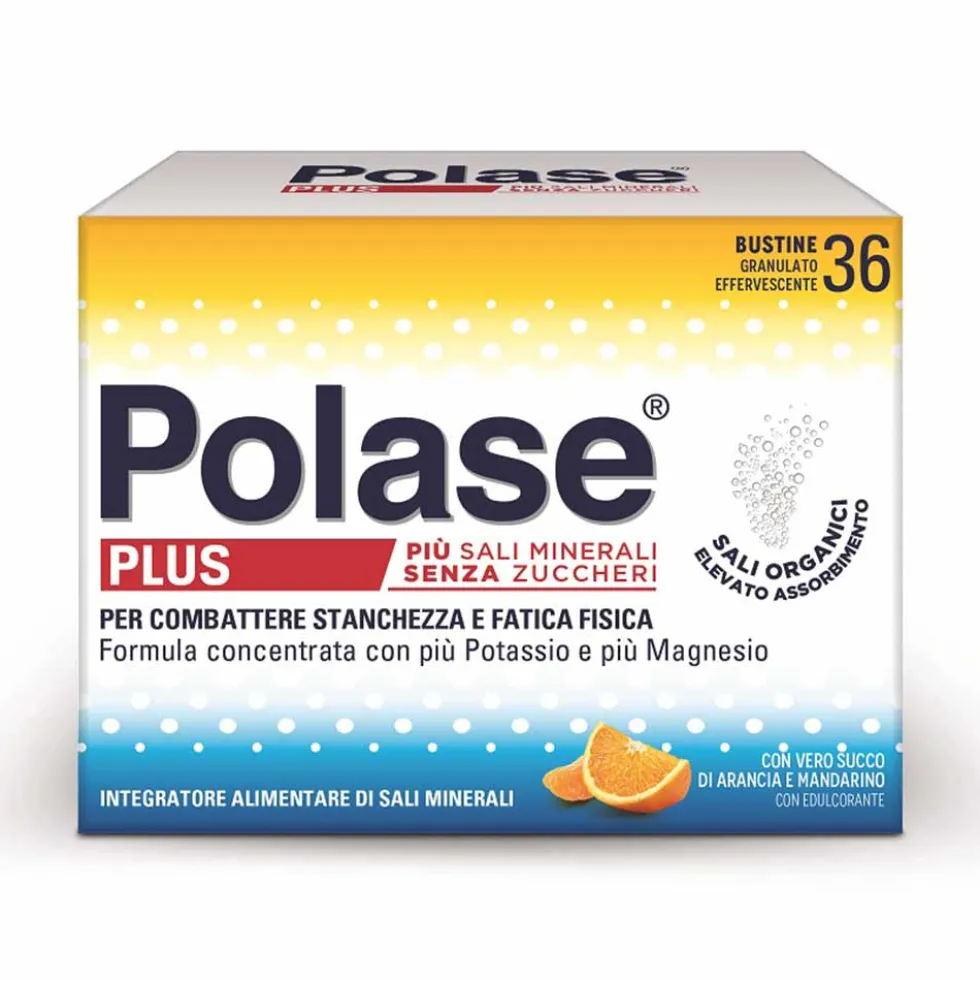 Polase Plus Integratore Sali Minerali Magnesio Potassio Arancia Mandarino,36 Bst
