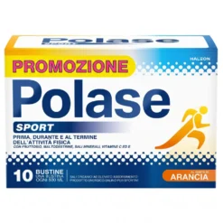 Polase Sport Integratore energetico salino per l'idratazione e il recupero gusto arancia, 10 bustine da 20 g