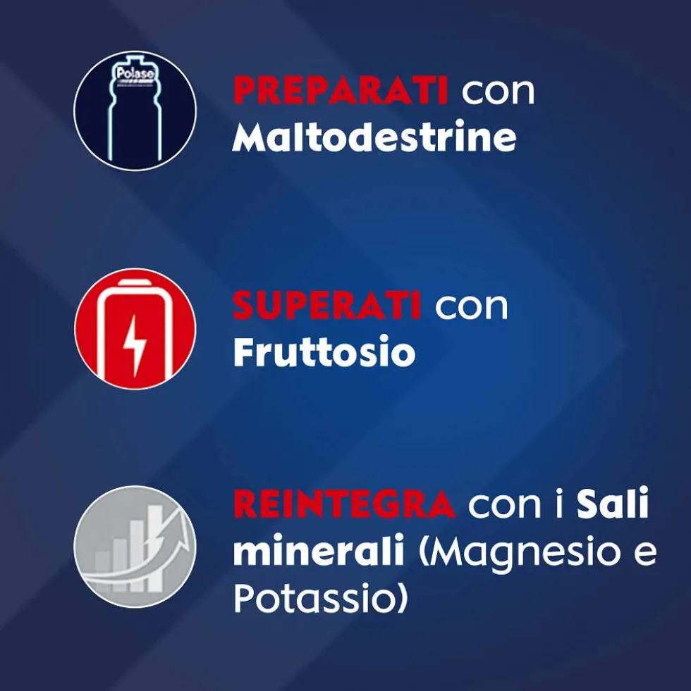 Polase Sport Integratore Sali Minerali Magnesio Potassio Vitamina E e C, 10 Bst
