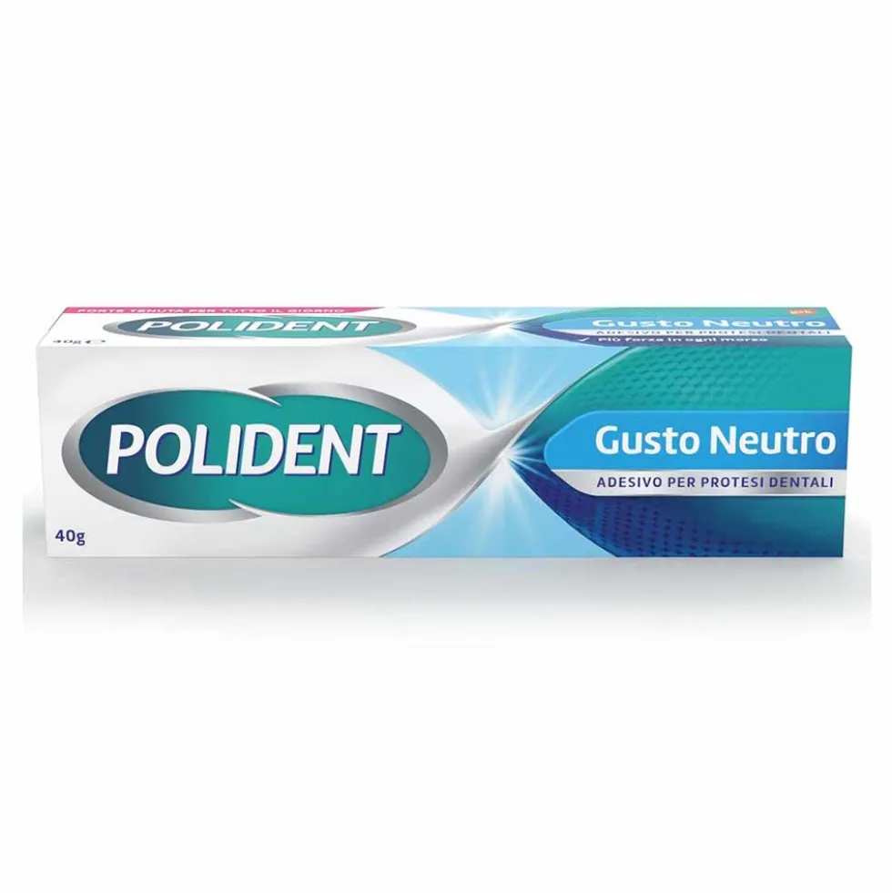 Polident Adesivo per Protesi Dentale Tenuta Giornaliera Gusto Neutro, 40g