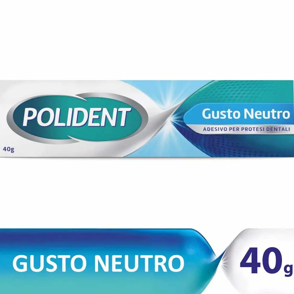 Polident Adesivo per Protesi Dentale Tenuta Giornaliera Gusto Neutro, 40g