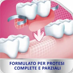 Polident Fissativo Lunga Tenuta Adesivo Protesi Dentale Gusto Menta, 70g
