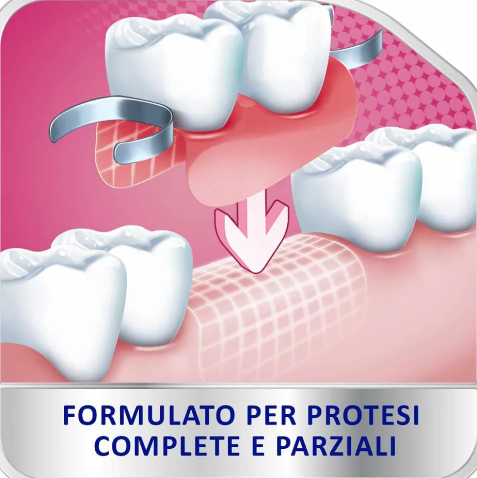 Polident Fissativo Lunga Tenuta Adesivo Protesi Dentale Gusto Menta, 70g