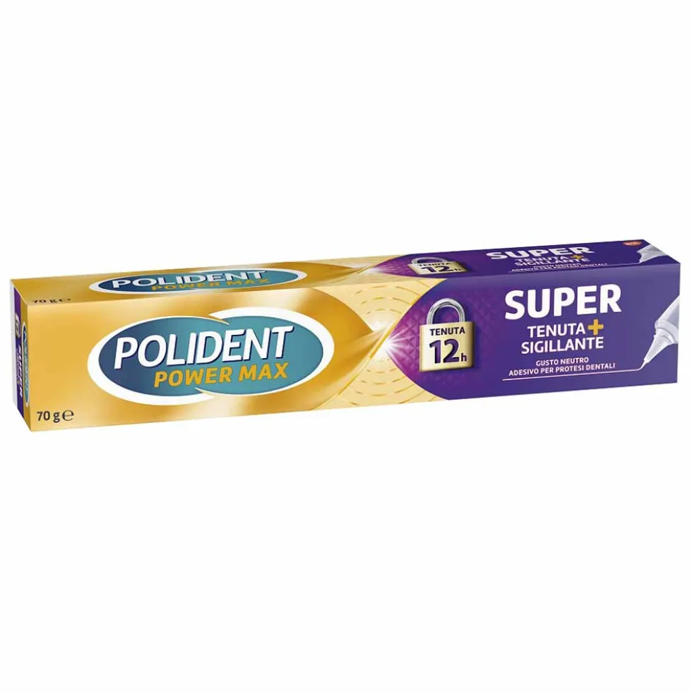 Polident Super Tenuta+Sigillante Sigillante per Protesi Dentale Gusto Neutro,70g