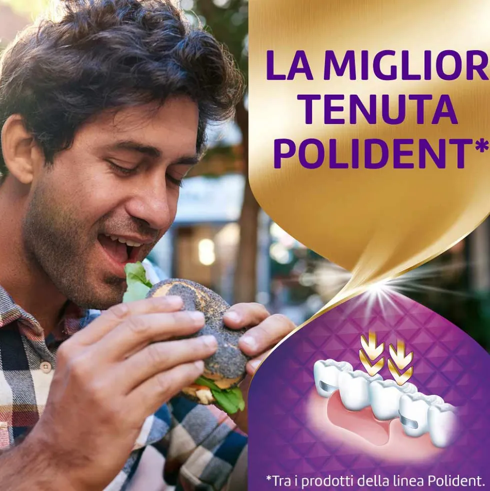 Polident Super Tenuta+Sigillante Sigillante per Protesi Dentale Gusto Neutro,70g