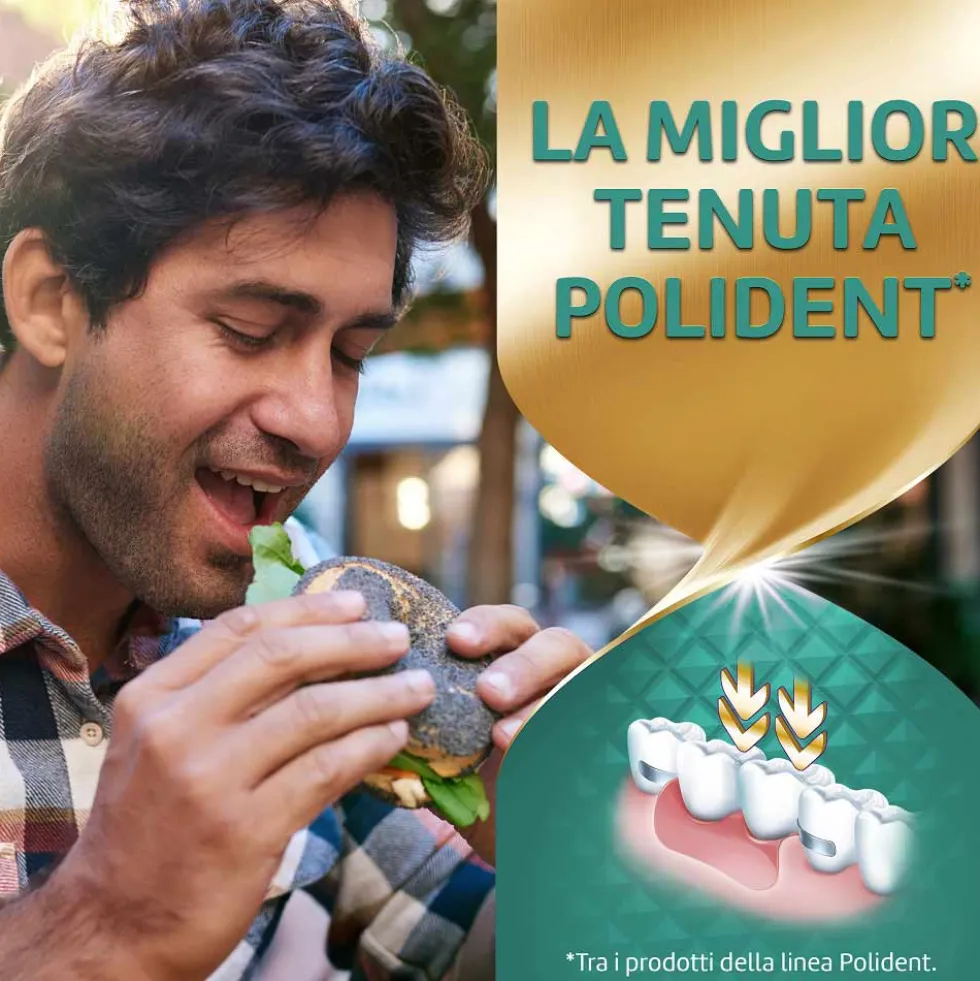 Polident Super Tenuta+Sigillante Sigillante per Protesi Dentale Gusto Menta, 40g