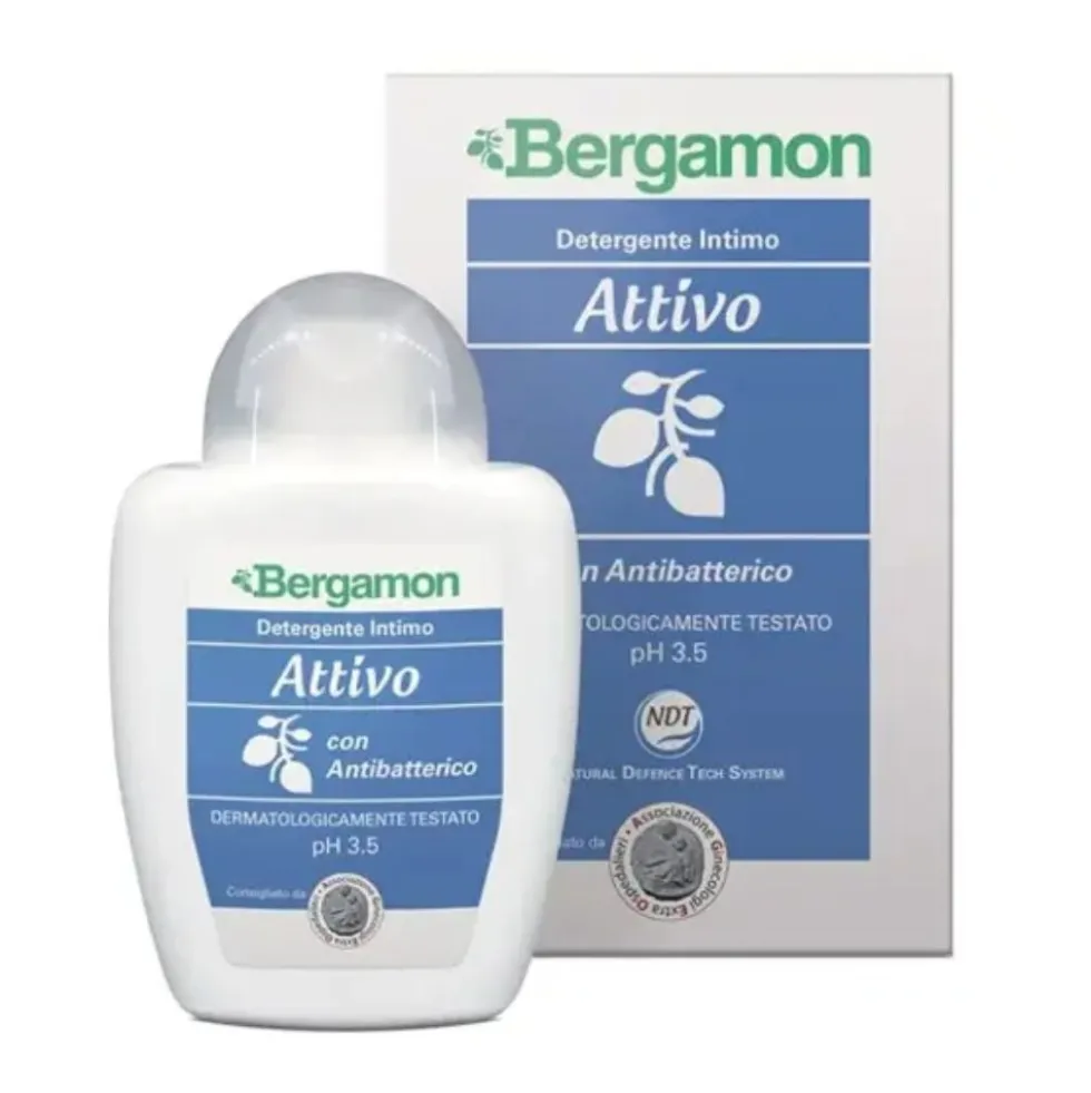 Polifarma Benessere Bergamon - Detergente Intimo Attivo con Antibatterico, 200ml