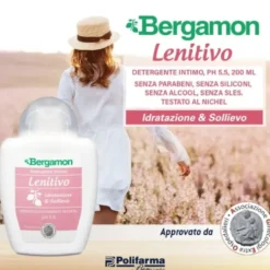 Polifarma Benessere Bergamon Detergente Intimo Lenitivo, 200ml