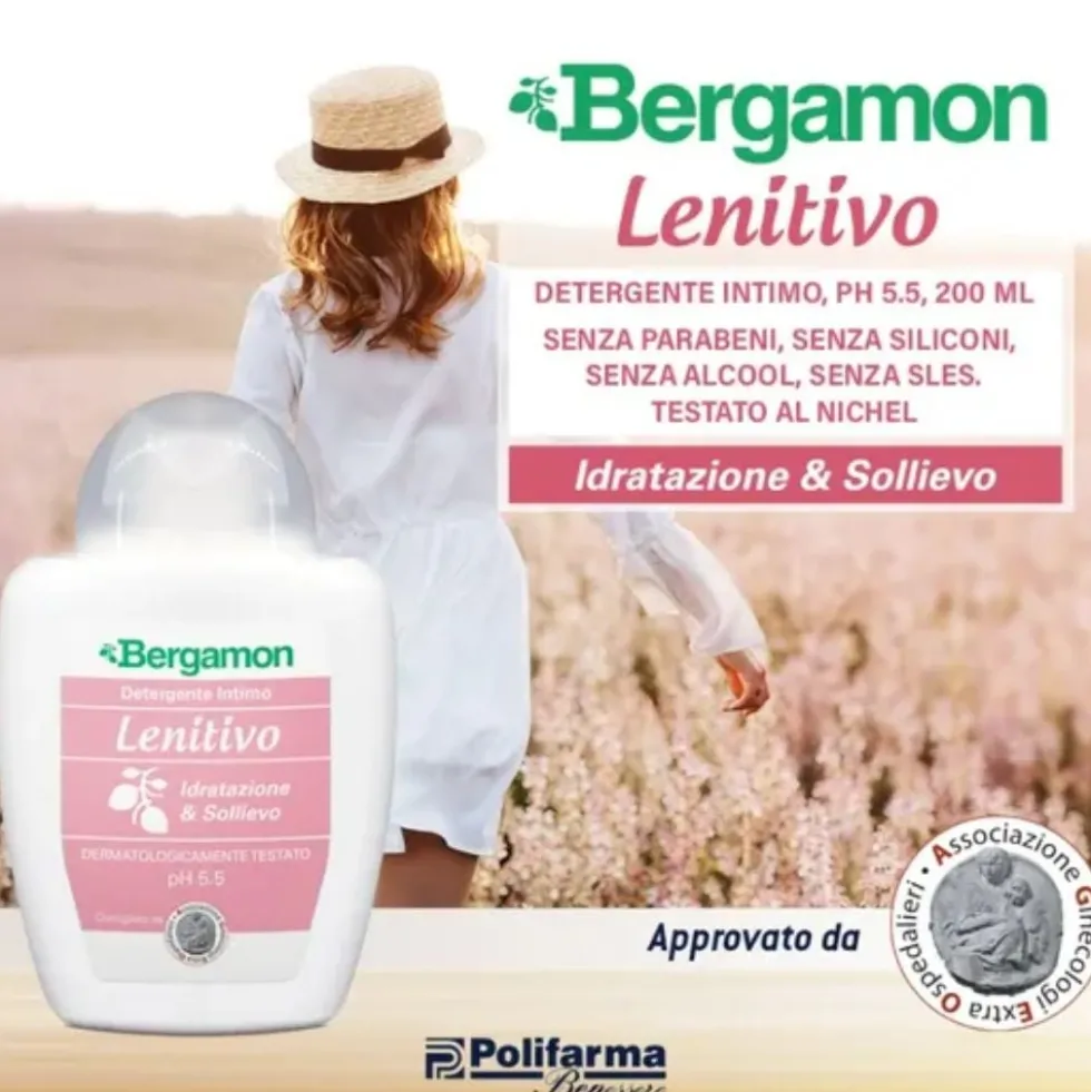 Polifarma Benessere Bergamon Detergente Intimo Lenitivo, 200ml