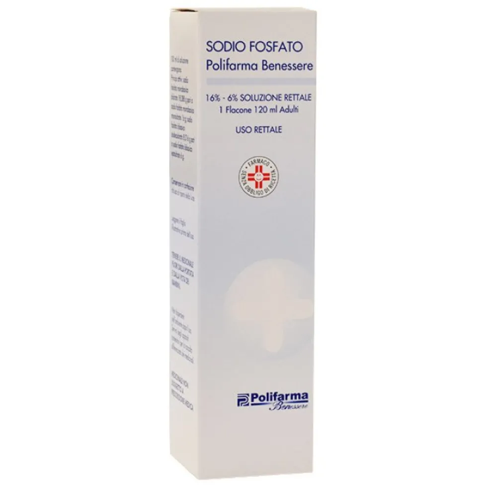 Polifarma Benessere Sodio fosfato lassativo Soluzione rettale per la stitichezza, 120 ml
