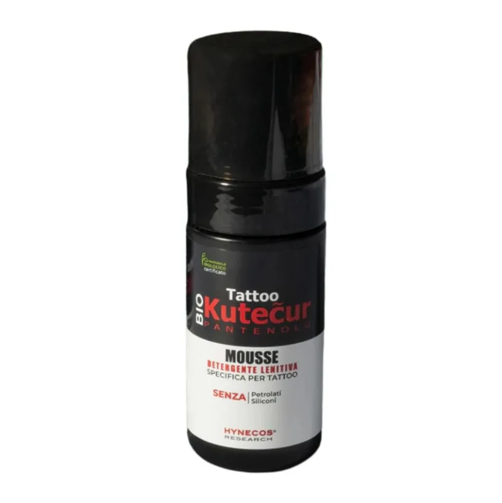 Pool Pharma Kutecur Tattoo - Mousse detergente e lenitiva per i tatuaggi, 100 ml