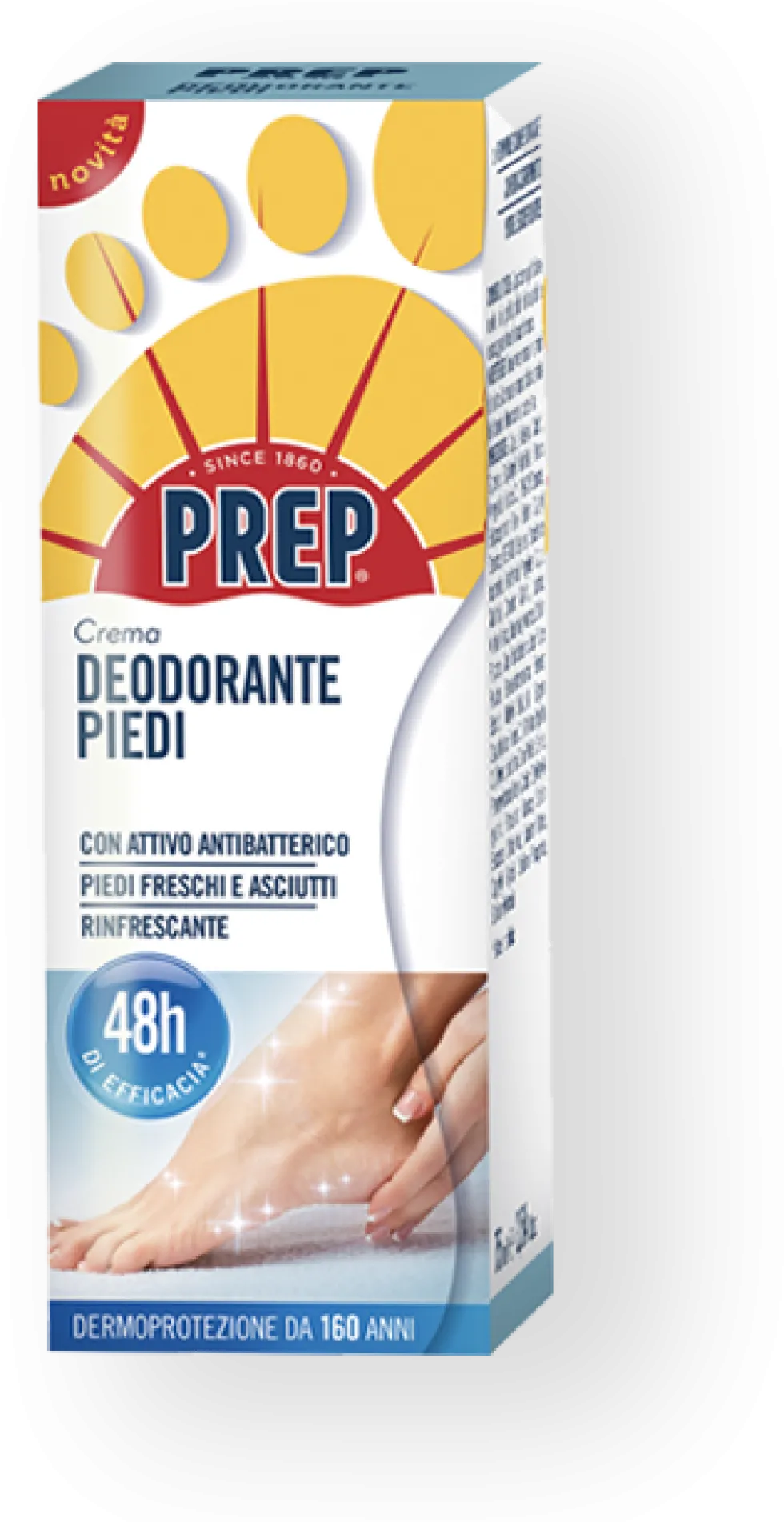 Prep Crema Deodorante Piedi 48H di Efficacia, 75ml