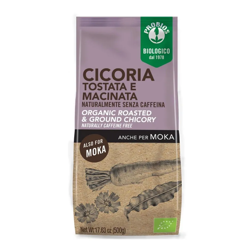 Probios Cicoria Tostata e Macinata Senza Caffeina, 500g