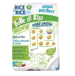 Probios Rice & Rice Bolle di riso senza lievito - Cereali per la colazione senza glutine, 150 g