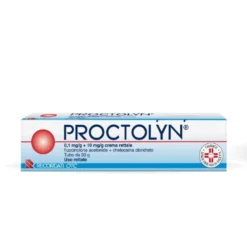 Proctolyn 0,1 mg/g + 10 mg/g - Crema rettale per le emorroidi e le ragadi anali, 30 g