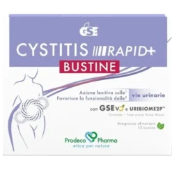 Prodeco Pharma Gse Cystitis Rapid+ - Integratore alimentare per le vie urinarie, 10 bustine