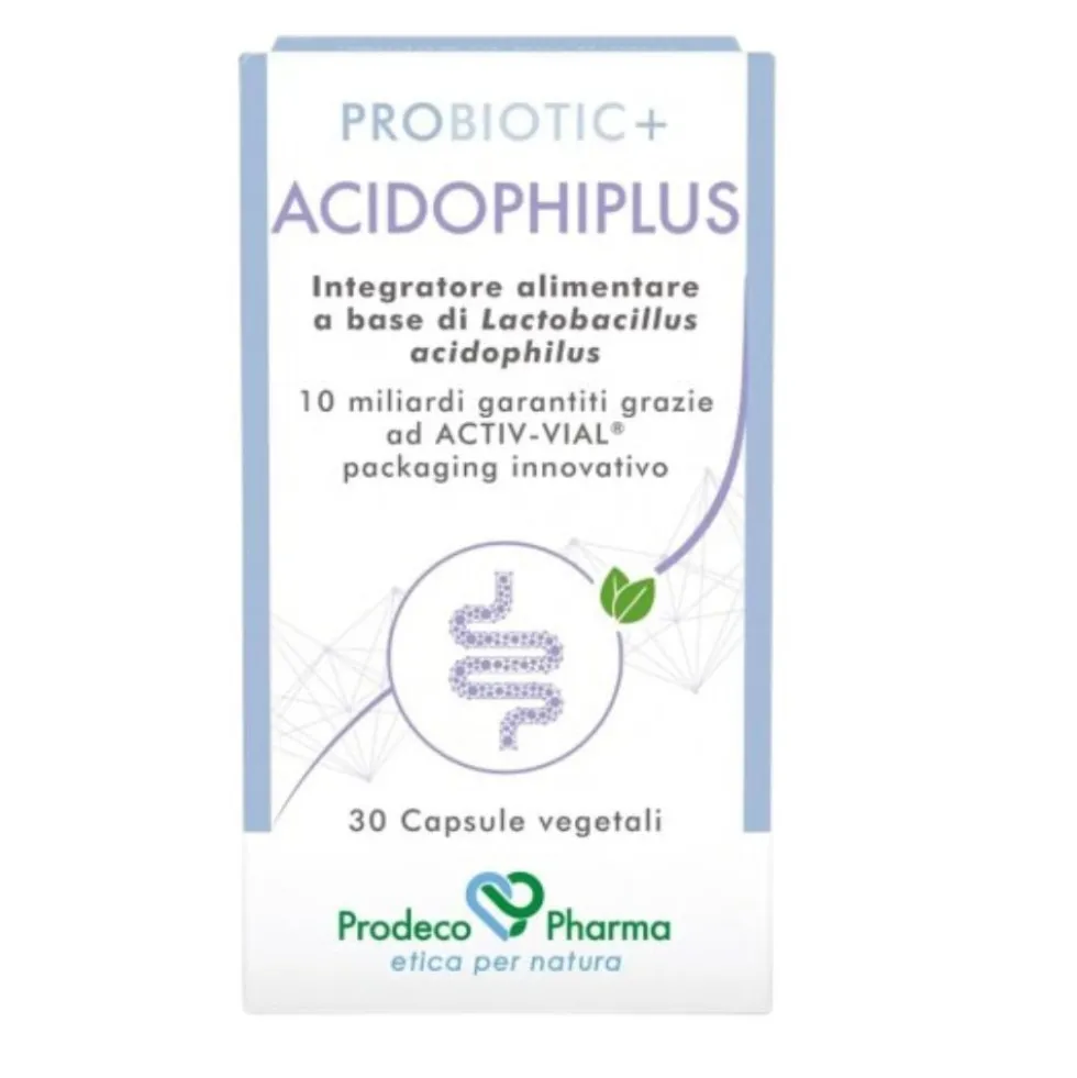 Prodeco Pharma Probiotico Acidophiplus - Integratore per la flora intestinale, 30 capsule
