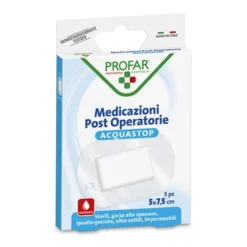 Profar Acquastop Medicazione Post Operatoria Misura 5 x 7,5 cm, 5 Pezzi