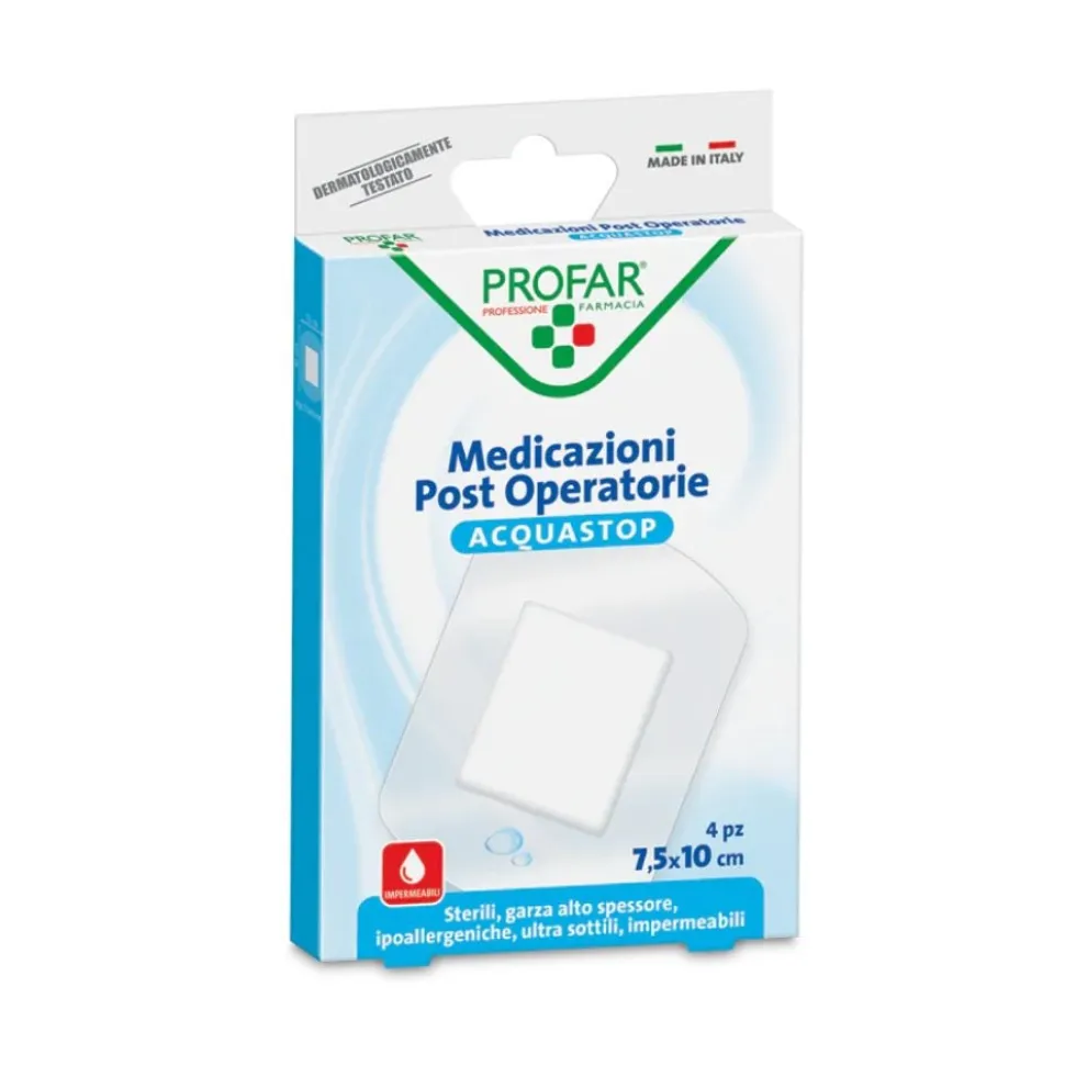 Profar Acquastop - Medicazione Post Operatoria 7,5 x 10 cm, 4 medicazioni