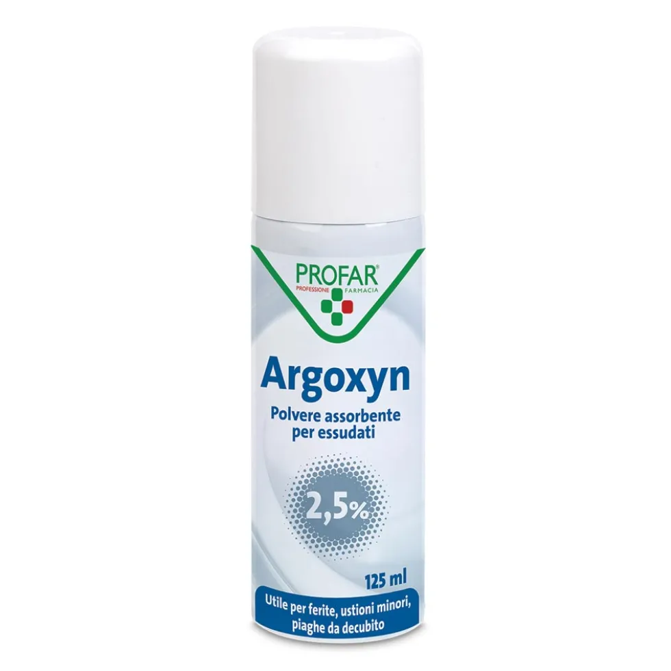 Profar Argoxyn Polvere Assorbente per Essudati Spray Argento Ionico 2,5%, 125ml