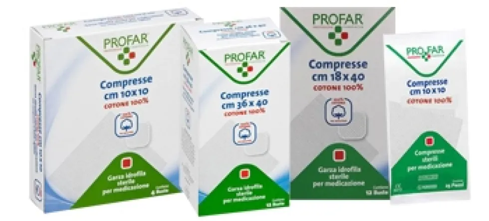 Profar Compresse Sterili in Cotone 10x10cm, 25 compresse sterili